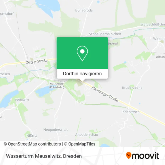Wasserturm Meuselwitz Karte