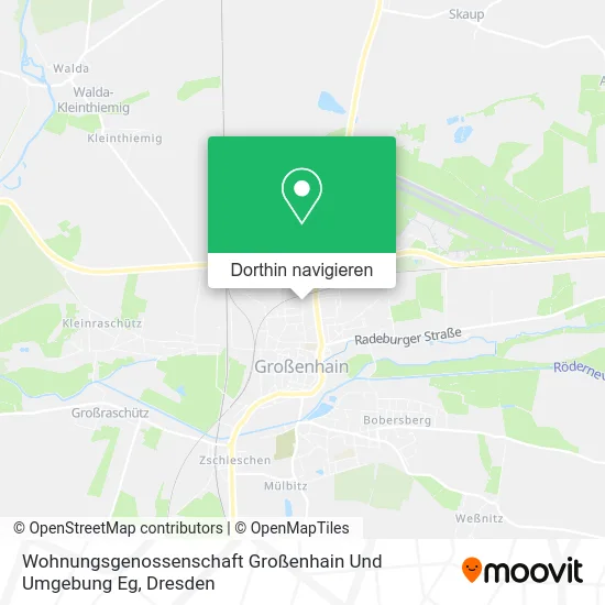 Wohnungsgenossenschaft Großenhain Und Umgebung Eg Karte