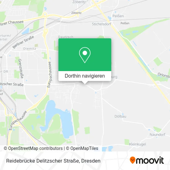 Reidebrücke Delitzscher Straße Karte
