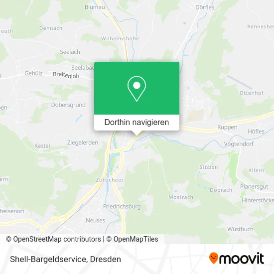 Shell-Bargeldservice Karte