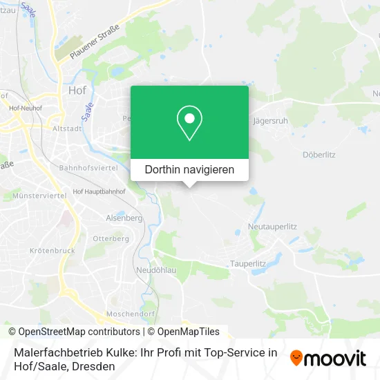 Malerfachbetrieb Kulke: Ihr Profi mit Top-Service in Hof / Saale Karte