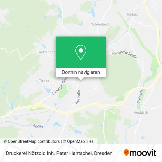 Druckerei Nötzold Inh. Peter Hantschel Karte