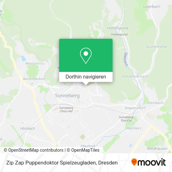 Zip Zap Puppendoktor Spielzeugladen Karte