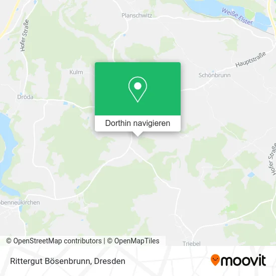 Rittergut Bösenbrunn Karte