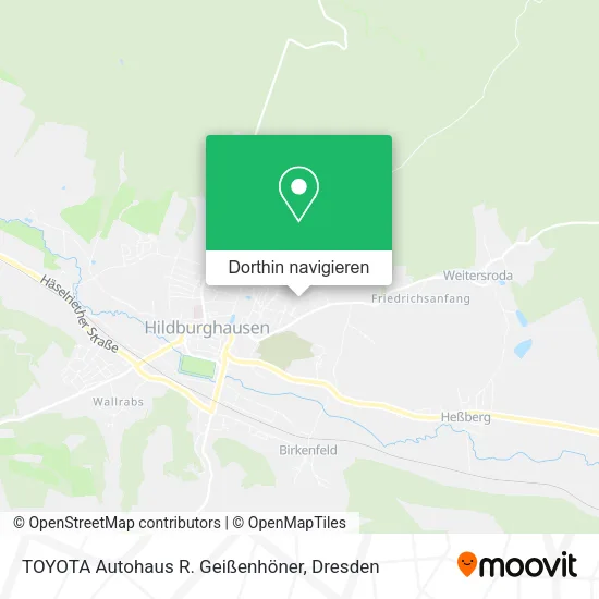 TOYOTA Autohaus R. Geißenhöner Karte