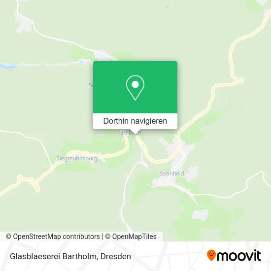 Glasblaeserei Bartholm Karte