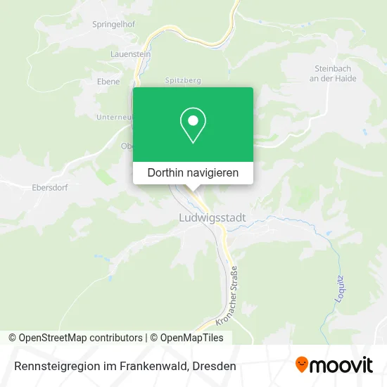 Rennsteigregion im Frankenwald Karte