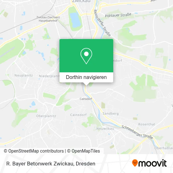 R. Bayer Betonwerk Zwickau Karte