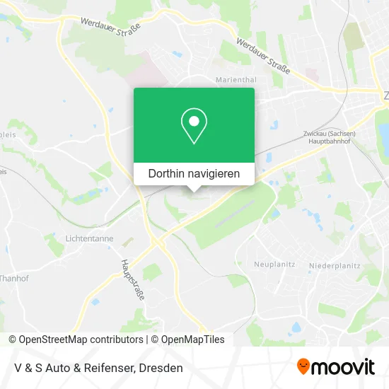 V & S Auto & Reifenser Karte