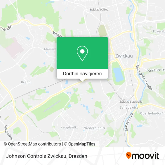 Johnson Controls Zwickau Karte