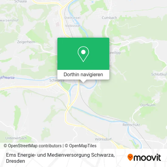 Ems Energie- und Medienversorgung Schwarza Karte