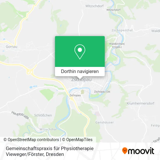 Gemeinschaftspraxis für Physiotherapie Vieweger / Förster Karte