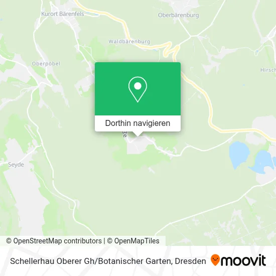 Schellerhau Oberer Gh / Botanischer Garten Karte