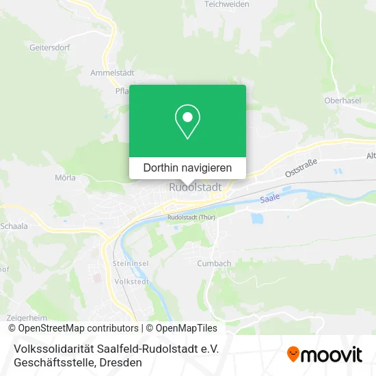 Volkssolidarität Saalfeld-Rudolstadt e.V. Geschäftsstelle Karte