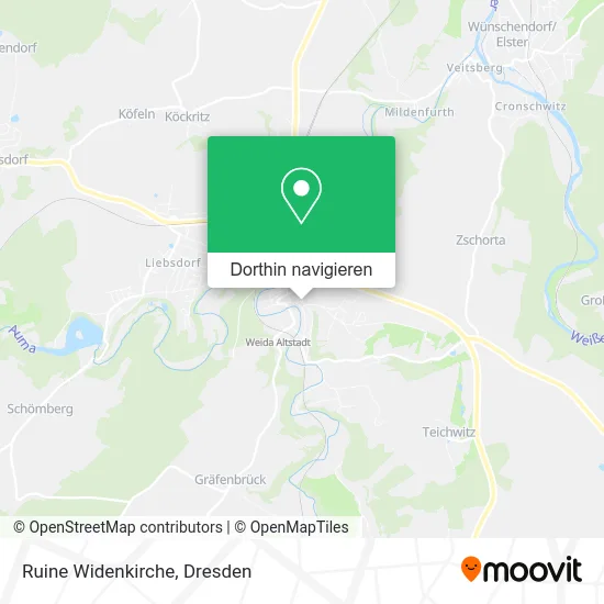 Ruine Widenkirche Karte