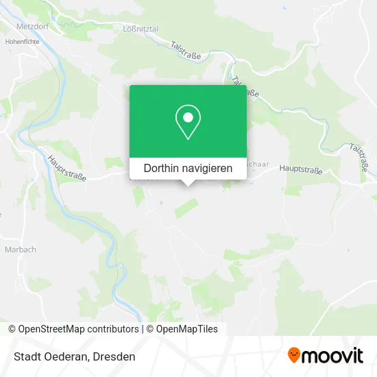 Stadt Oederan Karte