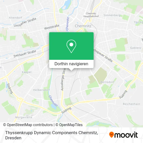 Thyssenkrupp Dynamic Components Chemnitz Karte