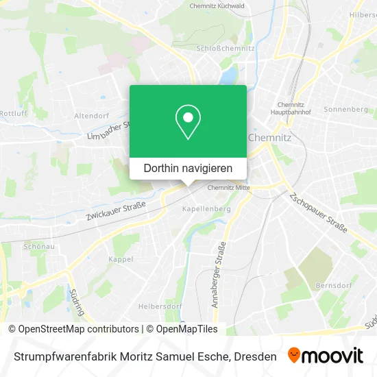 Strumpfwarenfabrik Moritz Samuel Esche Karte