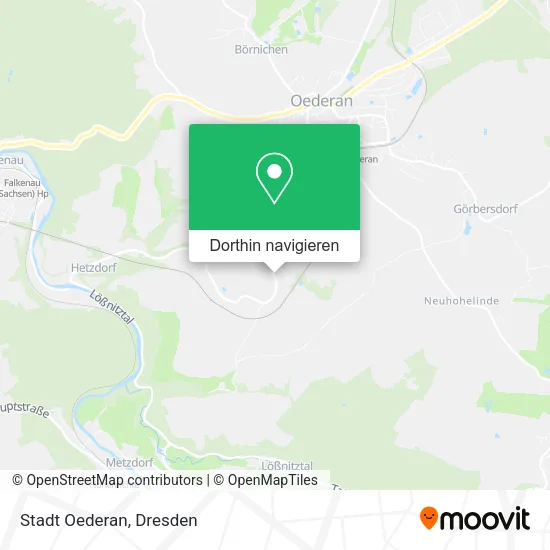 Stadt Oederan Karte