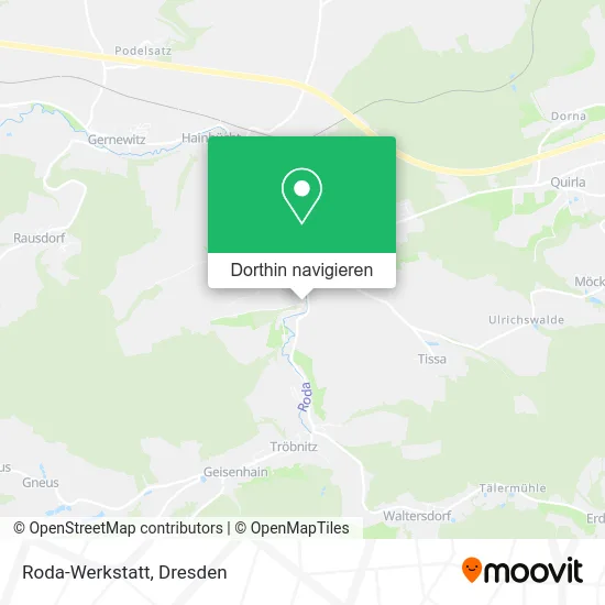 Roda-Werkstatt Karte