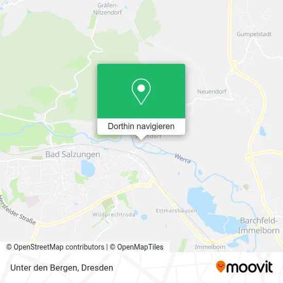 Unter den Bergen Karte