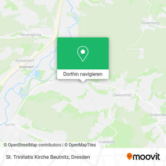 St. Trinitatis Kirche Beutnitz Karte