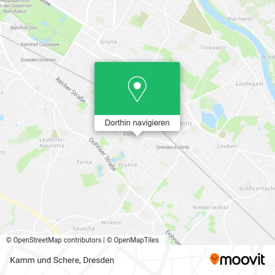 Kamm und Schere Karte