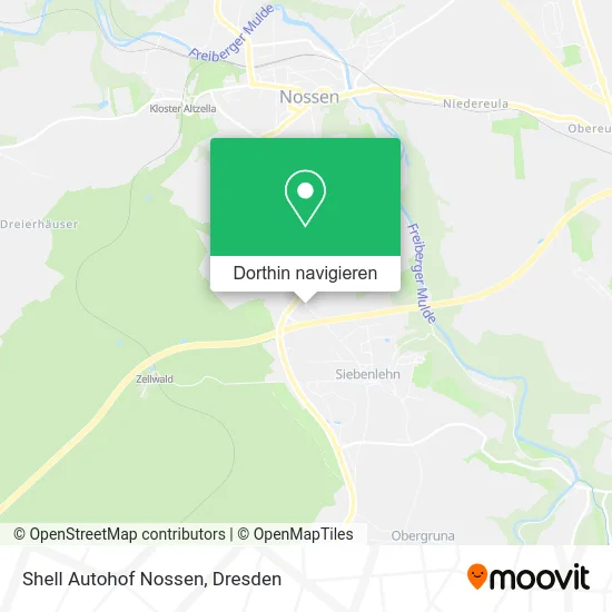 Shell Autohof Nossen Karte