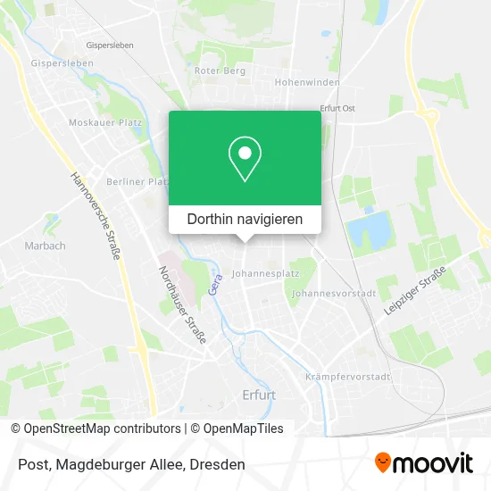 Post, Magdeburger Allee Karte