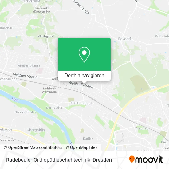 Radebeuler Orthopädieschuhtechnik Karte