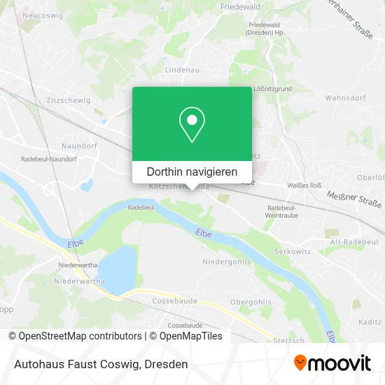 Autohaus Faust Coswig Karte