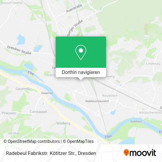 Radebeul Fabrikstr. Kötitzer Str. Karte
