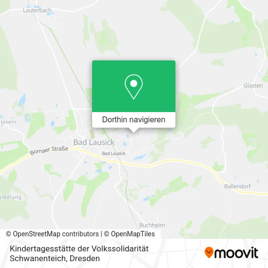 Kindertagesstätte der Volkssolidarität Schwanenteich Karte