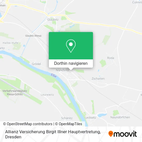 Allianz Versicherung Birgit Illner Hauptvertretung Karte