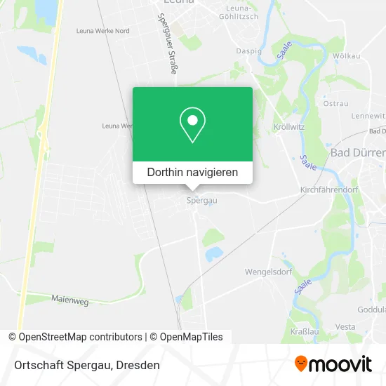 Ortschaft Spergau Karte