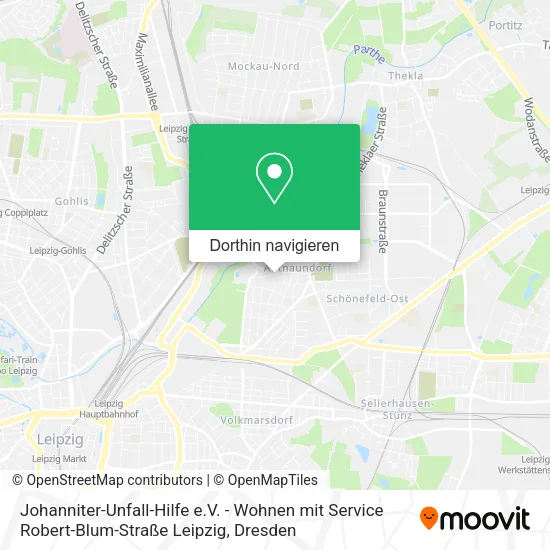 Johanniter-Unfall-Hilfe e.V. - Wohnen mit Service Robert-Blum-Straße Leipzig Karte