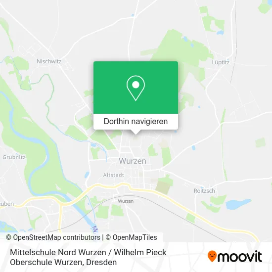 Mittelschule Nord Wurzen / Wilhelm Pieck Oberschule Wurzen Karte