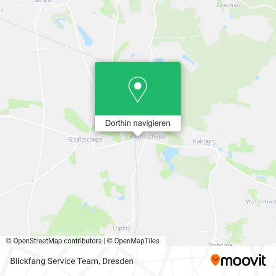 Blickfang Service Team Karte