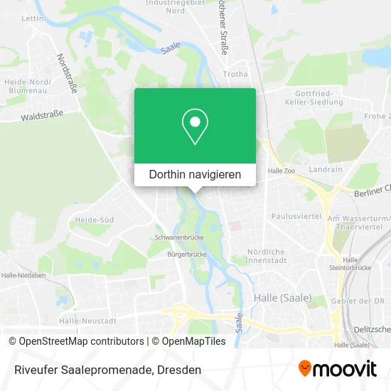 Riveufer Saalepromenade Karte