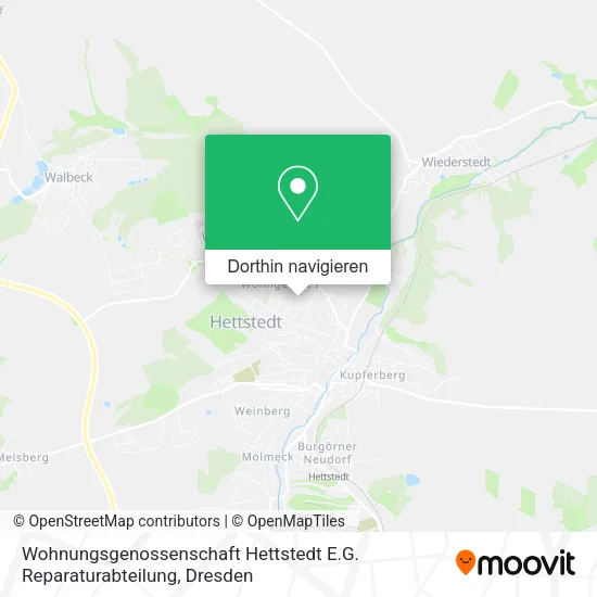 Wohnungsgenossenschaft Hettstedt E.G. Reparaturabteilung Karte