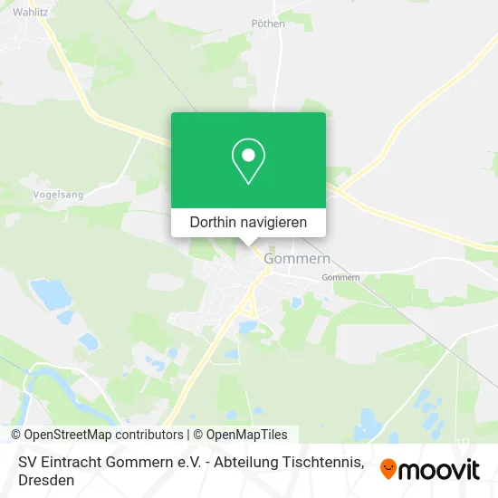 SV Eintracht Gommern e.V. - Abteilung Tischtennis Karte