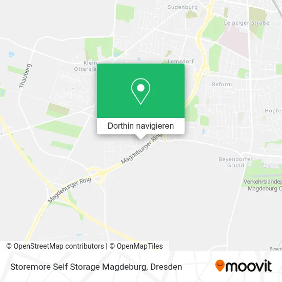 Storemore Self Storage Magdeburg Karte