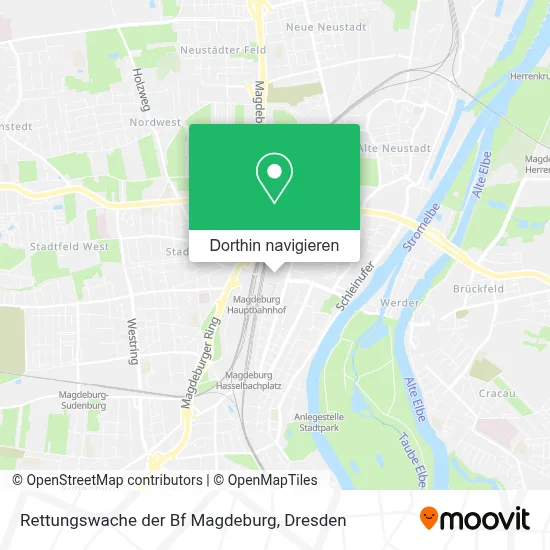 Rettungswache der Bf Magdeburg Karte