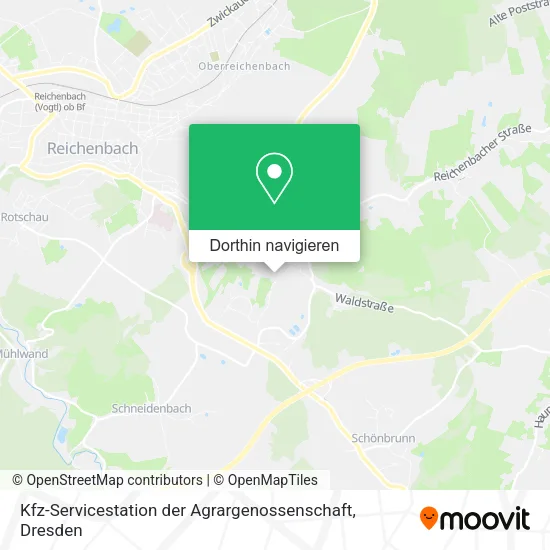 Kfz-Servicestation der Agrargenossenschaft Karte