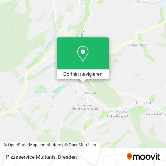 Pizzaservice Multanis Karte