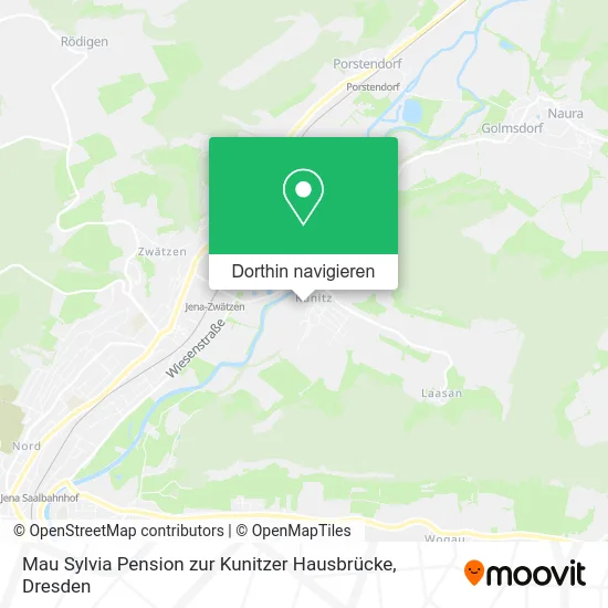 Mau Sylvia Pension zur Kunitzer Hausbrücke Karte