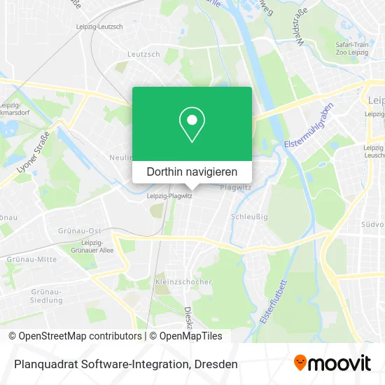 Planquadrat Software-Integration Karte