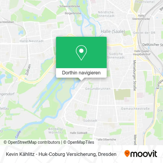 Kevin Kählitz - Huk-Coburg Versicherung Karte