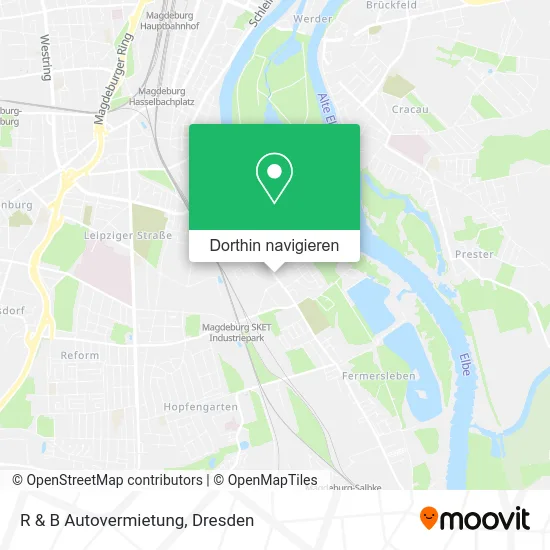 R & B Autovermietung Karte