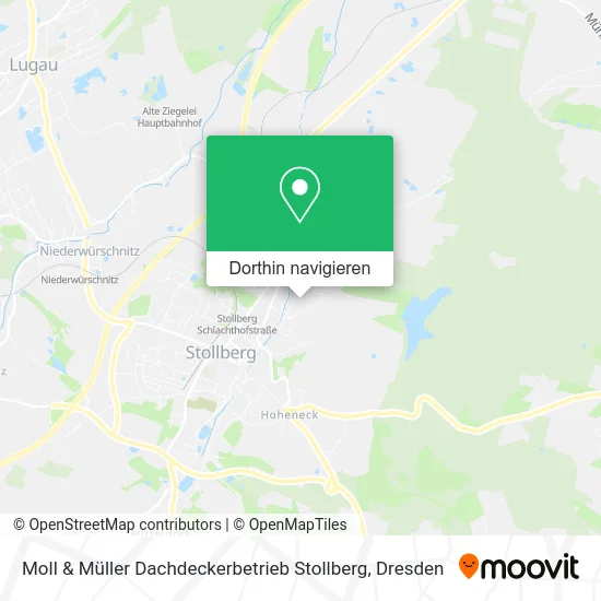 Moll & Müller Dachdeckerbetrieb Stollberg Karte